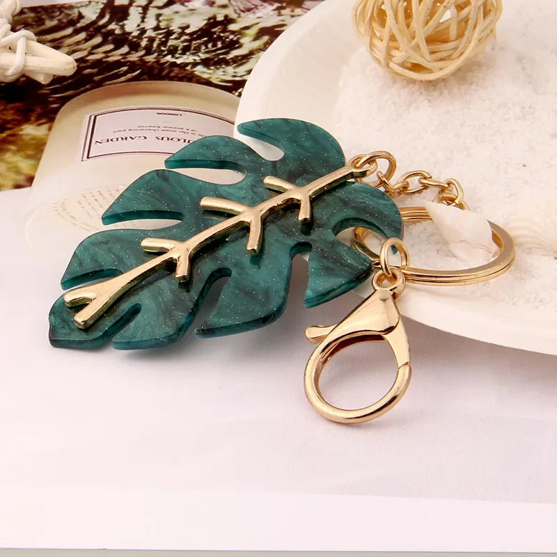 Monstera Keychain