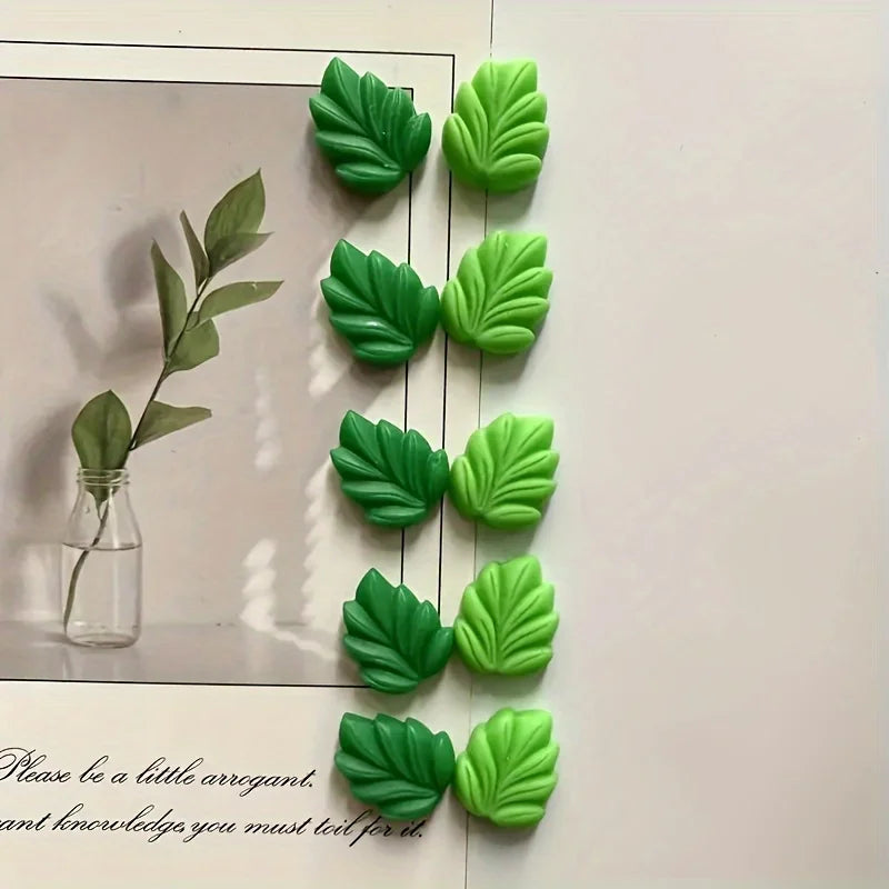 10 Piece Mini Leafe Fridge Magnet Set