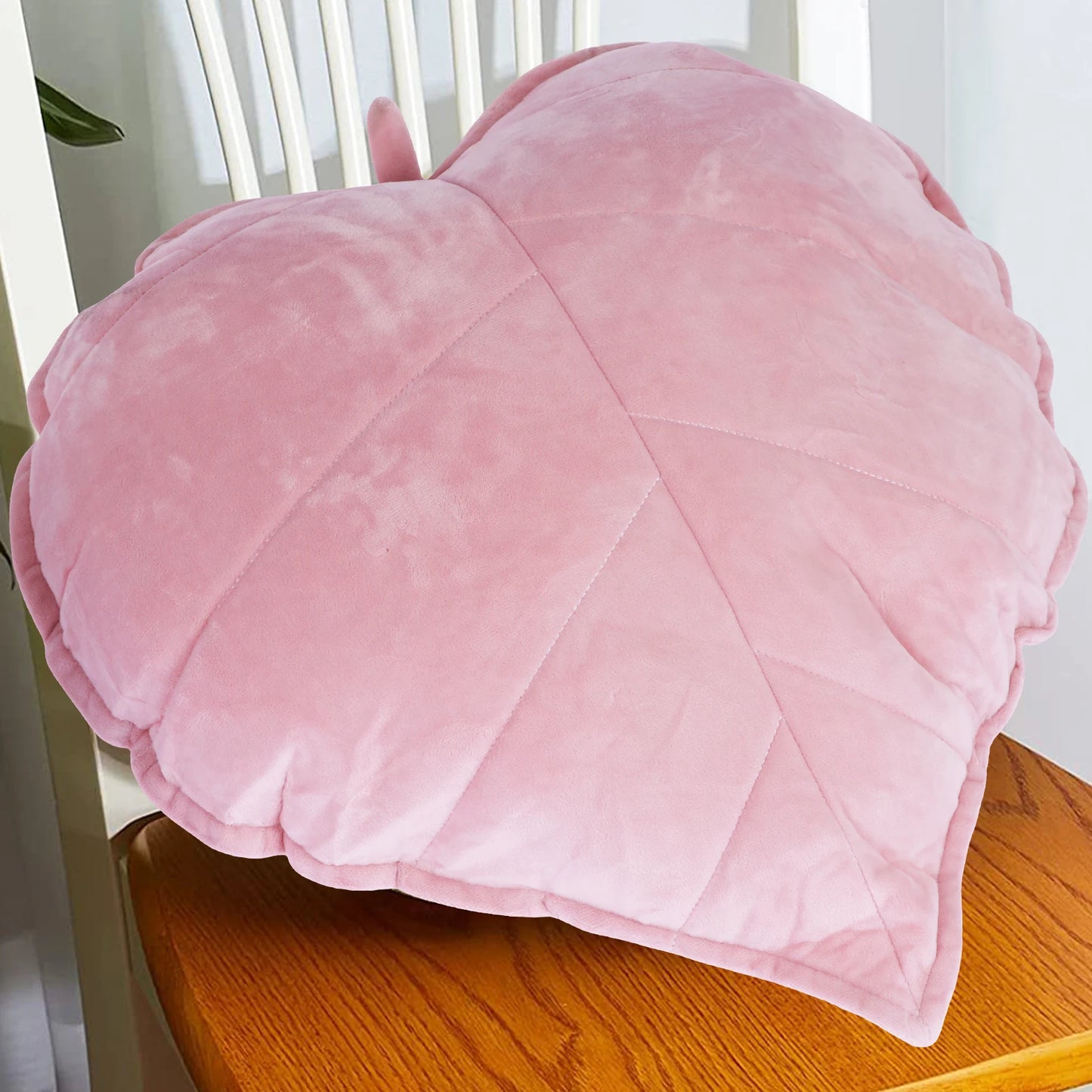 Oversized Plush Leaf Pillow