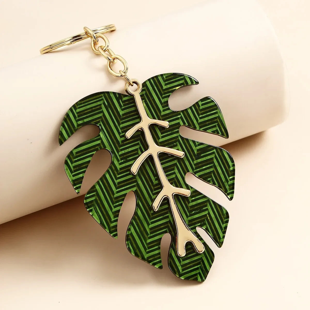 Monstera Keychain