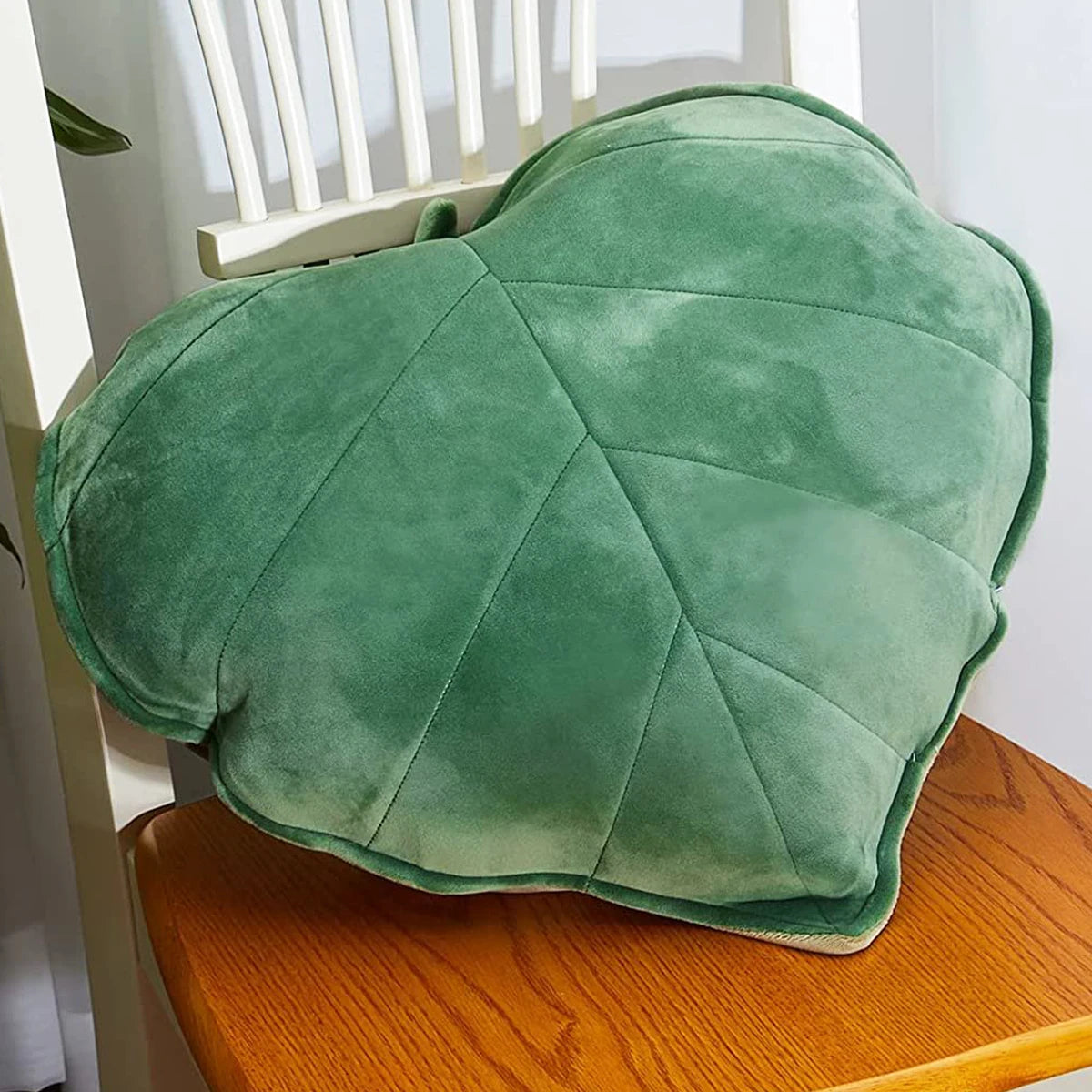 Oversized Plush Leaf Pillow