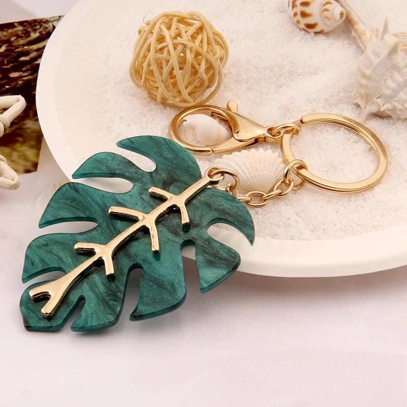 Monstera Keychain