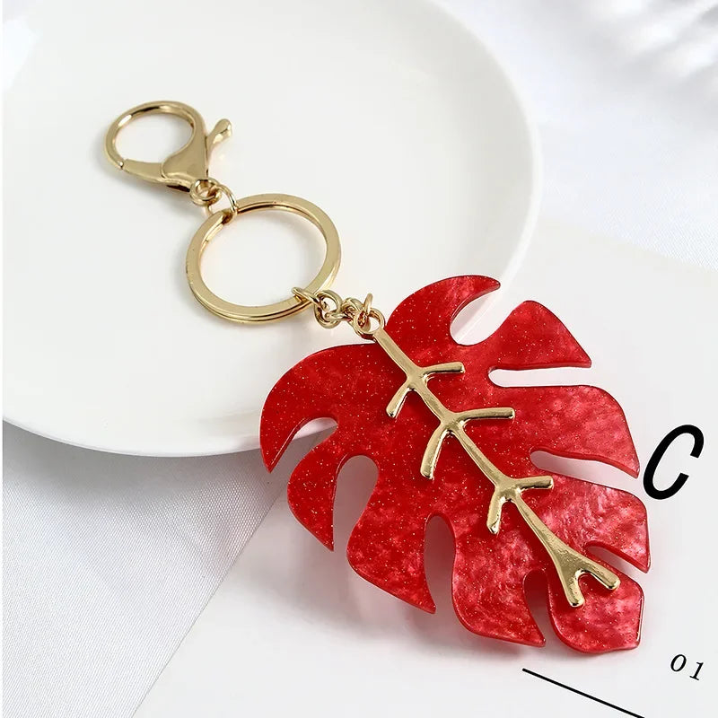 Monstera Keychain