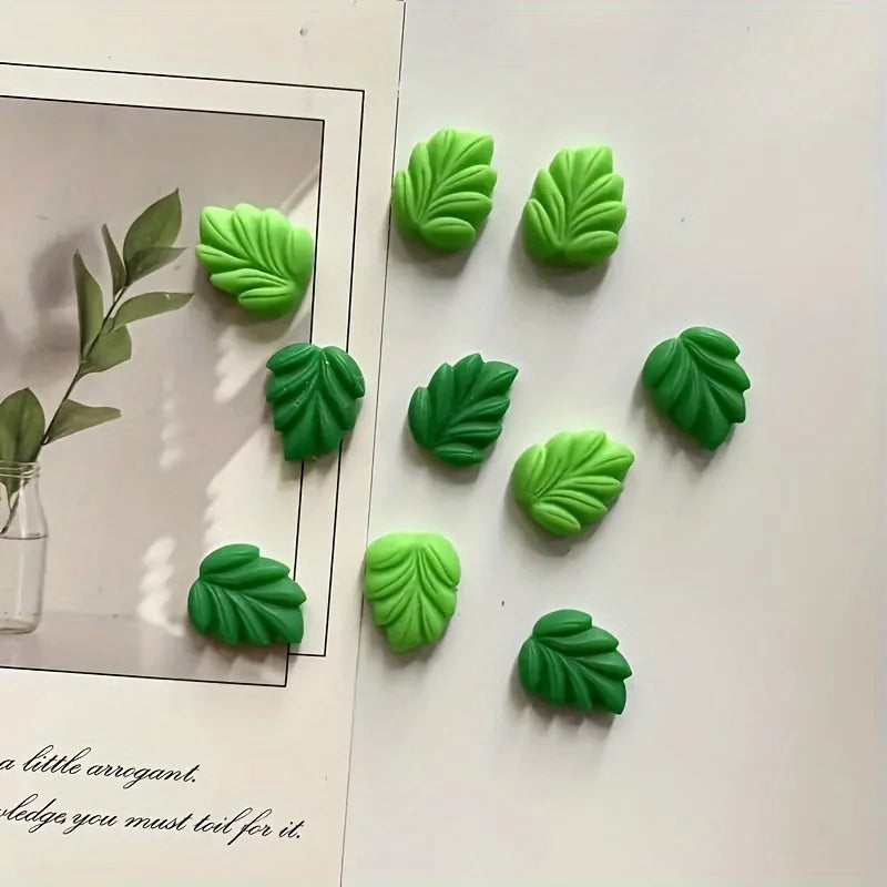 10 Piece Mini Leafe Fridge Magnet Set