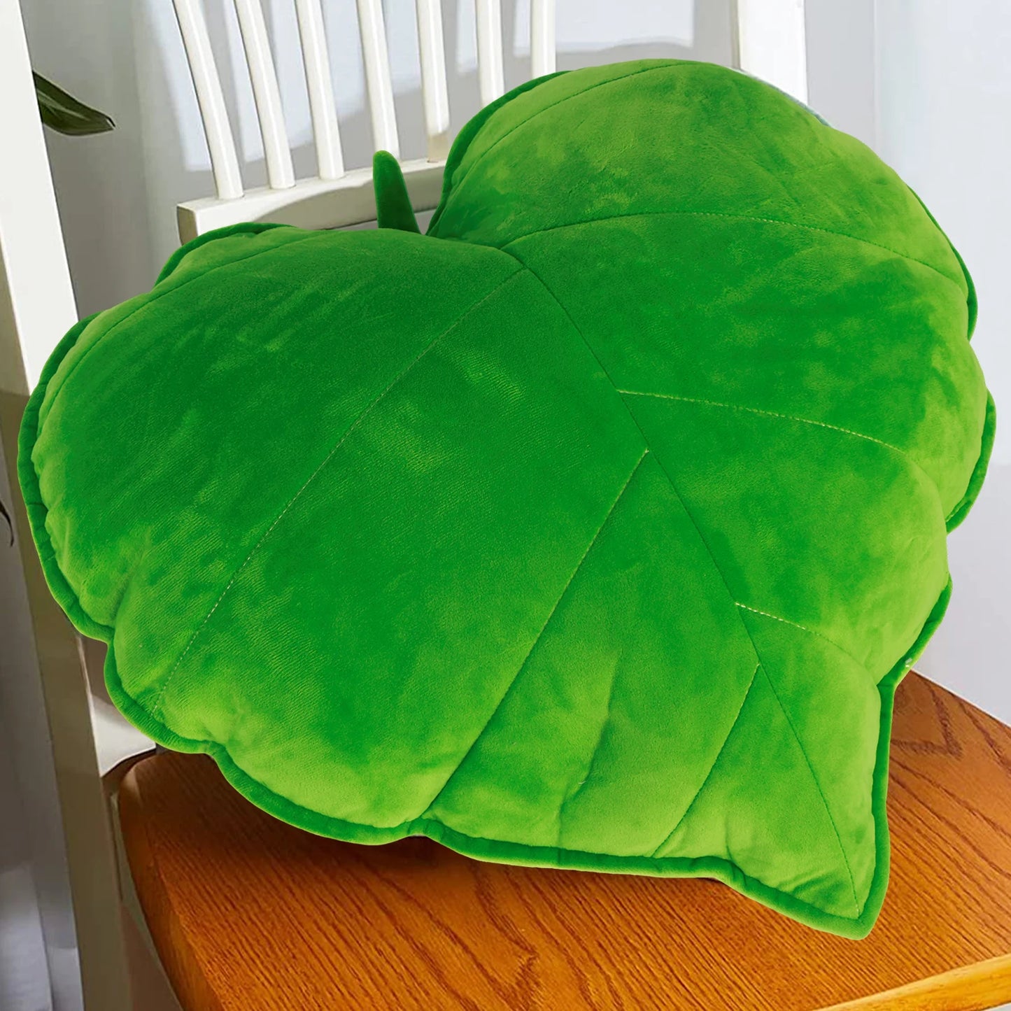 Oversized Plush Leaf Pillow