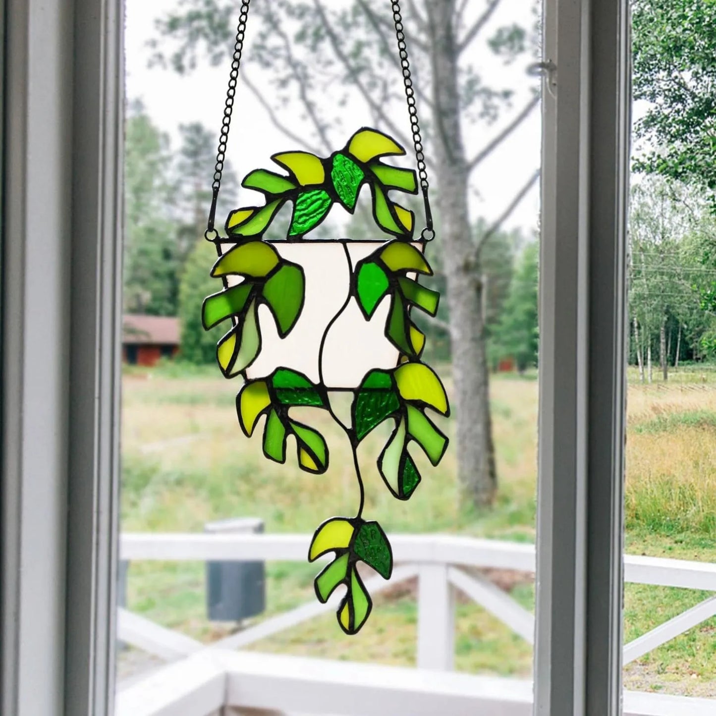Hanging Stained Glass Houseplants