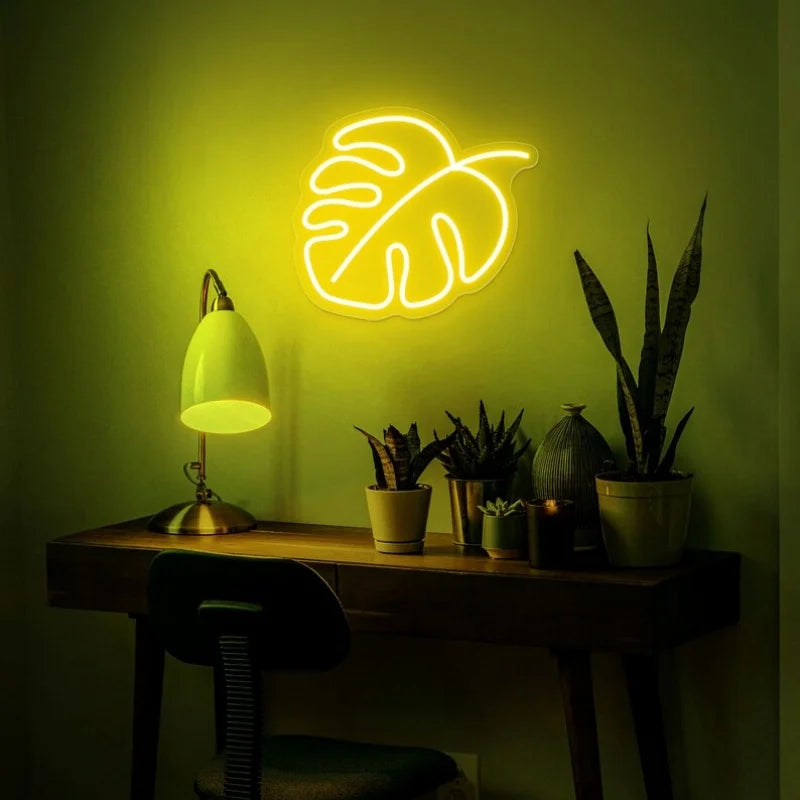 Monstera Neon Light