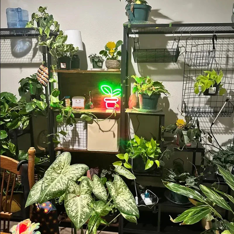 Pot Plant Neon Light