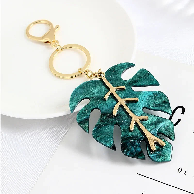 Monstera Keychain