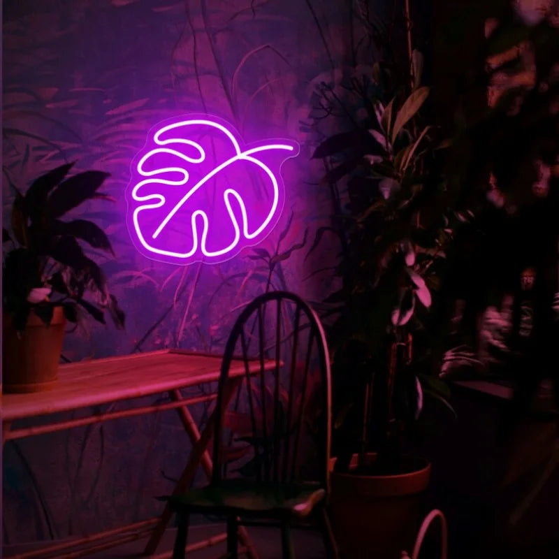 Monstera Neon Light