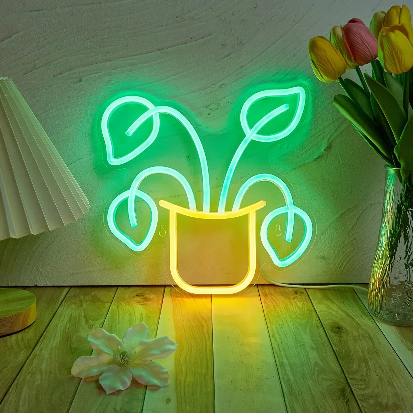 Potted Pothos Neon Light