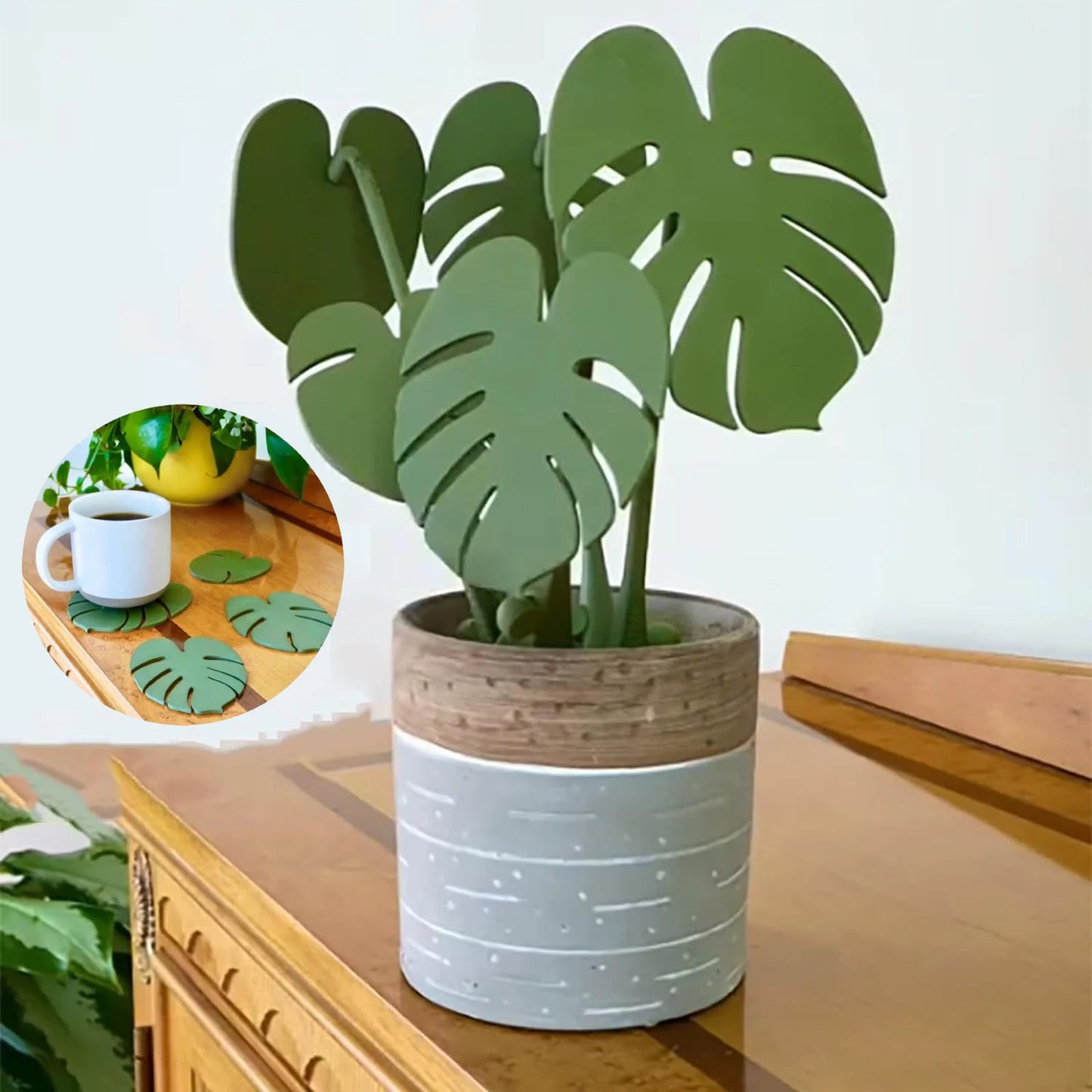 Monstera Leaf Coasters