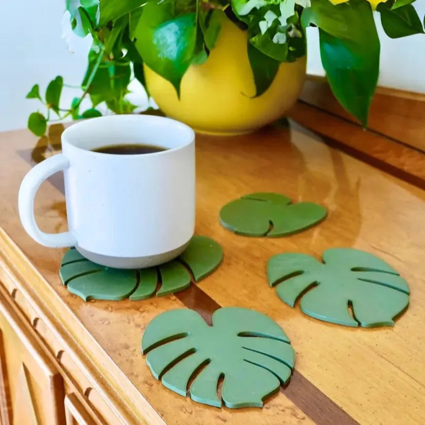Monstera Leaf Coasters