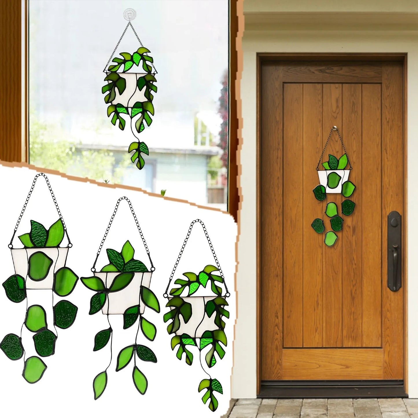 Hanging Stained Glass Houseplants