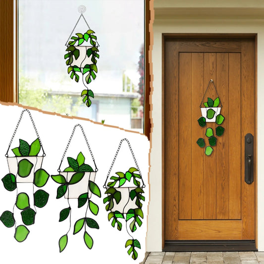 Hanging Stained Glass Houseplants