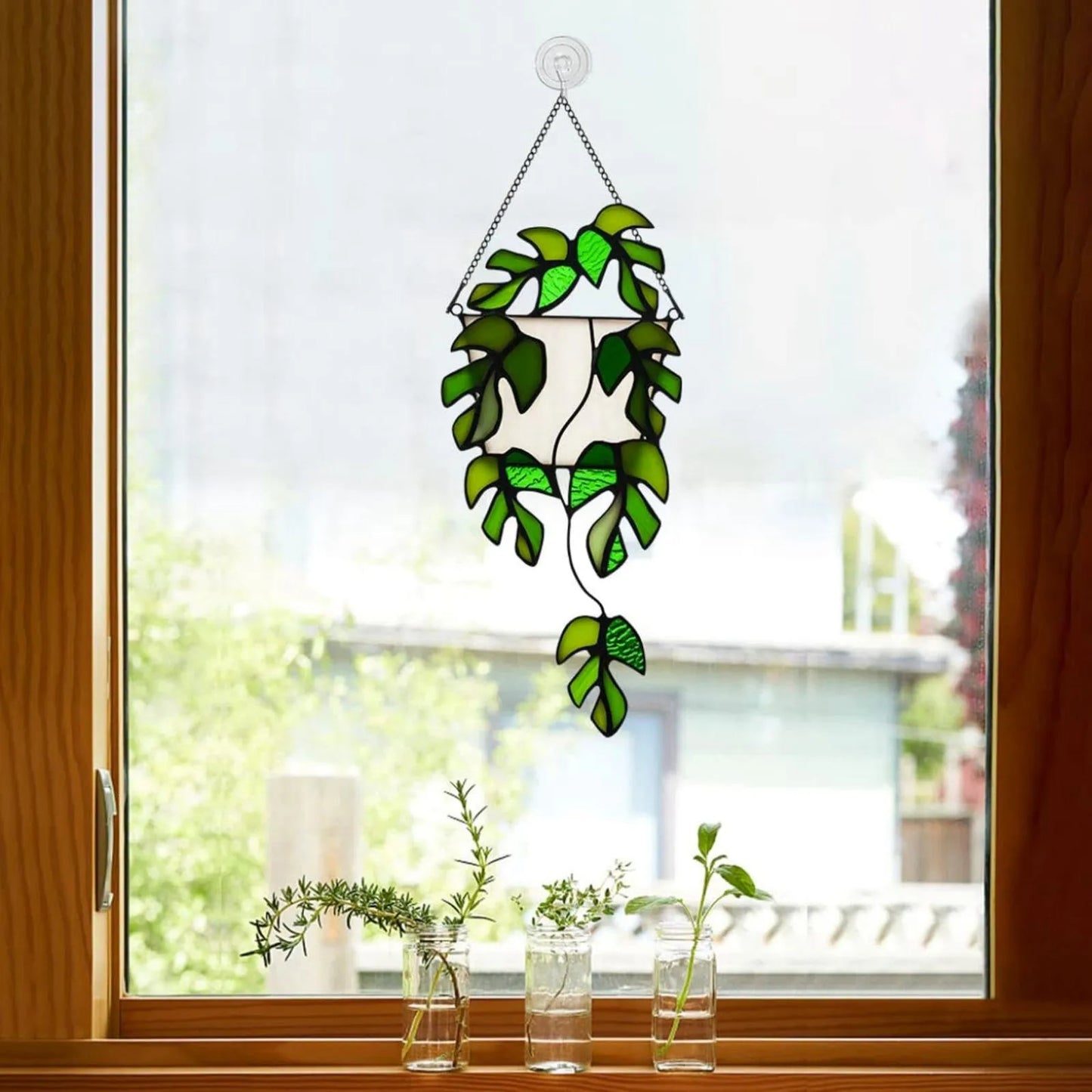 Hanging Stained Glass Houseplants