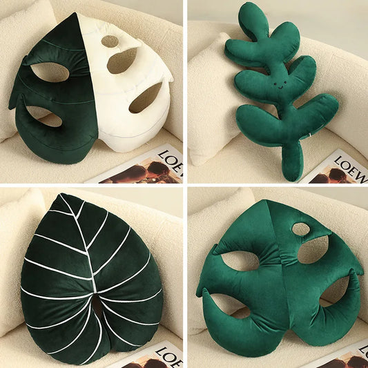 Velvety Leaf Pillows