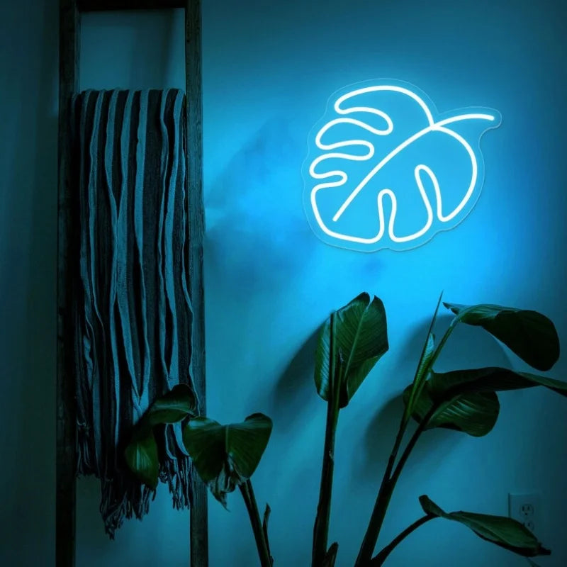 Monstera Neon Light